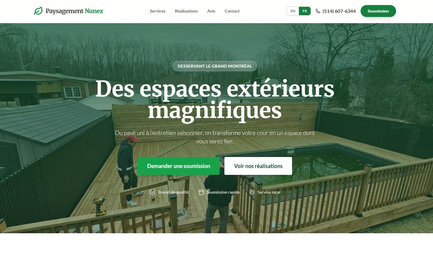 Landscaping demo website preview
